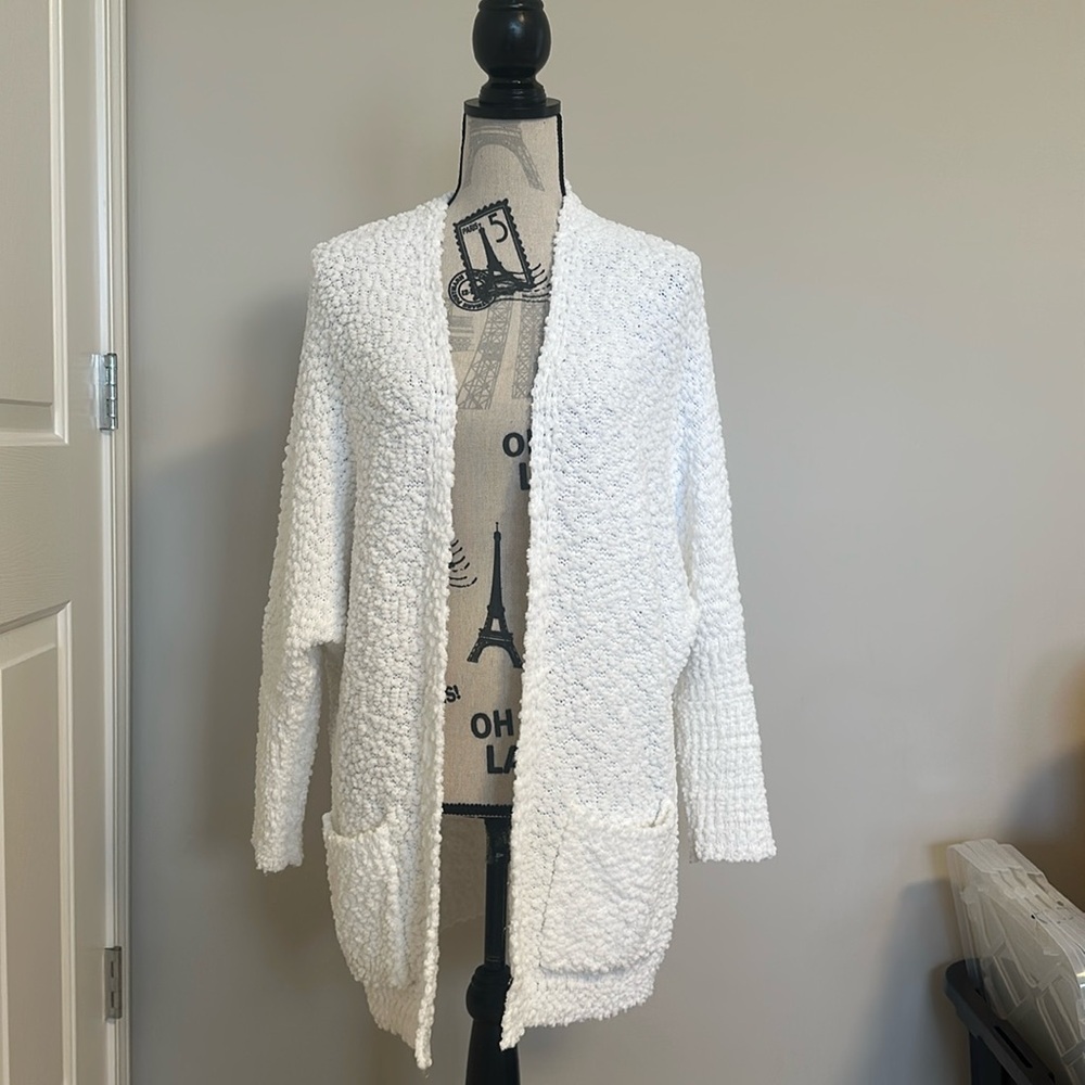 White Knit Cardigan